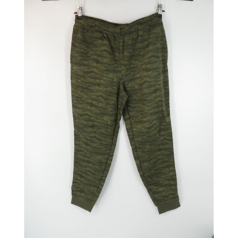 Amazon Essentials Mens Green Camo Jogger Pants Medium Cotton Blend Elastic Waist